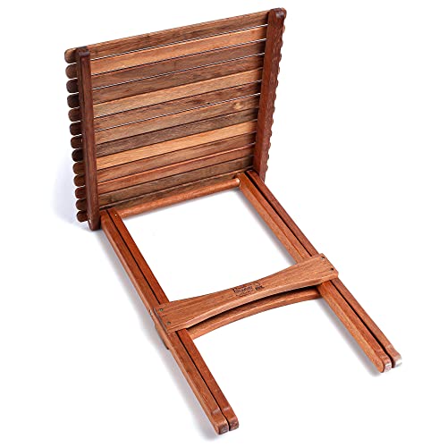 BYER OF MAINE Pangean Folding Wooden Table, Large, Hardwood Portable Table, Multi Use Table, Easy to Fold and Carry for Camping, Wooden Camp Table, Use Indoors, Match Pangean Furniture, 20"Lx20"Wx22"H