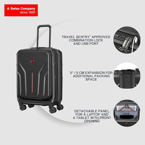Image of WENGER, Amplix, Hardside Suitcase, Swiss Designed, Travel Luggage Bag for Business & Leisure