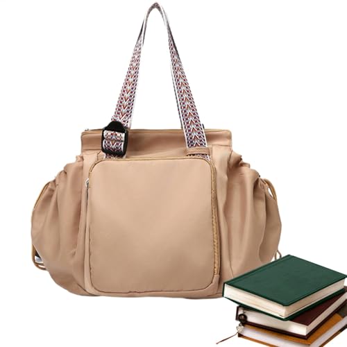 Bolsa de viaje para mujer, bolsa de cuna para mujer, mochila organizadora de hombro con múltiples compartimentos y asas, mochila de gran capacidad para mujeres, madres, estudiantes, hospitales, caqui