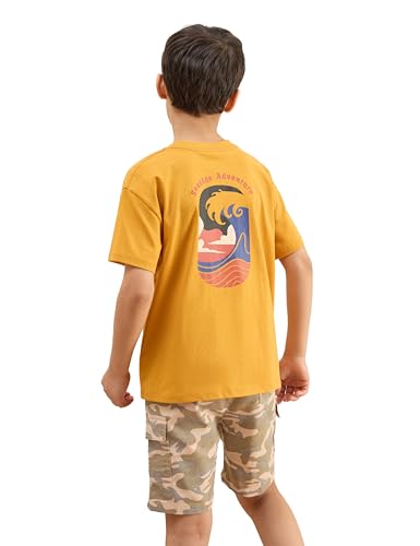 Image of Amazon Brand - Symbol Boys 100% Cotton Oversized Graphic Printed Half Sleeves T-Shirt | Age 6-14 Years