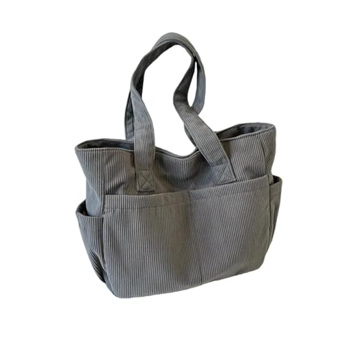 Sac à bandoulière en tissu noir avec poches latérales et poignée
