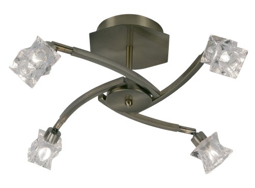 Plafonnier en verre et laiton Kane Oaks Lighting pour éclairage de plafond