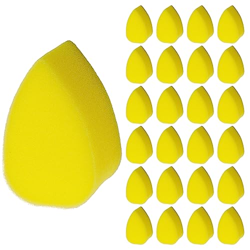 24 Pcs Professional Face Paint Sponge Petal Face Paint Yellow Sponge High Density Body Paint Sponge Craft Sponge Body Face Paint Art Crafts Makeup Sponge