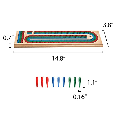 Juego de Mesa Tablero de Cribbage Tradicional de Madera miniatura 2