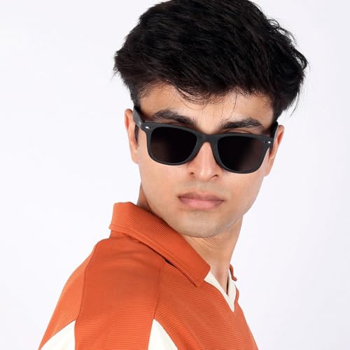 Woggles Black Full Rim Wayfarer Sunglasses - Image 4
