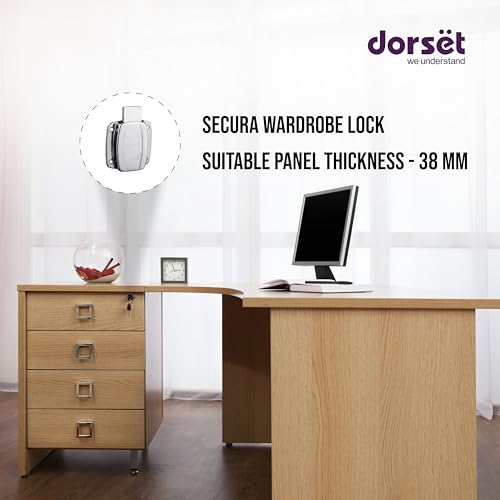 Image of Dorset Wardrobe Lock - 38mm Secura Drawer & Sliding Door Lock, SS 304 Rust-Resistant Finish, High Security, Easy to Use for Homes & Offices, Durable & Reliable [AL 402(38)]