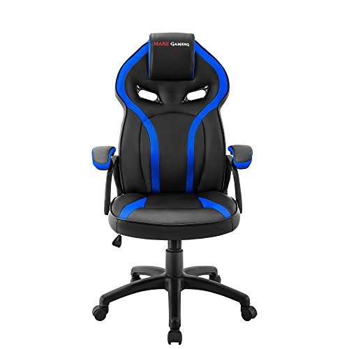 Mars-Gaming-MGC118BBL-Silla-Gaming-Ergonomica-en-PU-y-Nylon-Regulable-Azul