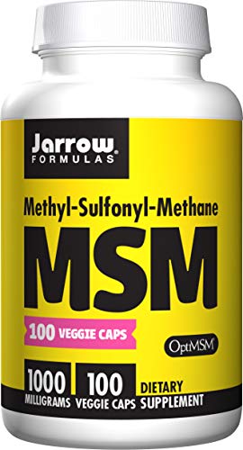 Jarrow Formulas Msm (Methyl-Sulfonyl-Methane Sulfur), 1000Mg - 100 Vcaps - 100 Cápsulas