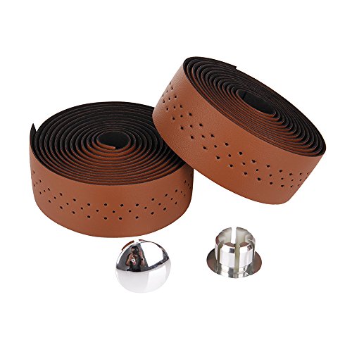 SENQI Road Bike Cork Handlebar Tape with 2 Bar Plug