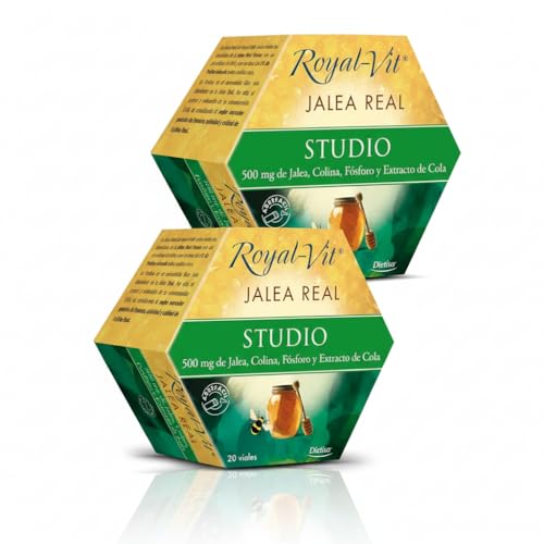 Pack x2 | Dietisa Jalea Real Royal-Vit Studio, Complemento Alimenticio en Viales, Con Jalea Real y Extracto de Kola, Para Concentración y Memoria | DIETISA