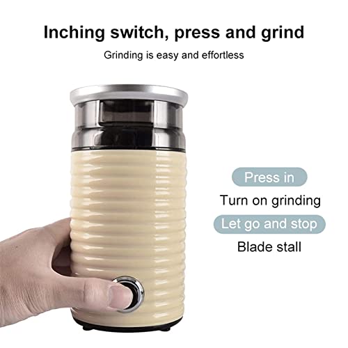 SXLCKJ Kaffeemühle Elektrische Kaffeemühle Edelstahlklinge Kaffeebohnenmühle Getreidemühle Geschenk (Zerkleinerer… – Bild 5