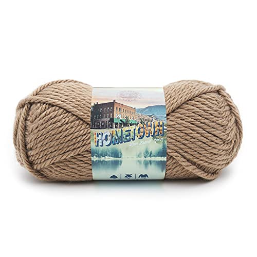 Image of Lion Brand Yarn Hometown Yarn, Super-Bulky Yarn for Knitting, Crocheting, and Crafting, 1 Pack, Hoboken Honey | Super Bulky Acrylic Fiber for Warm Crochet Blankets, Knit Winter Hats, Chunky Cardigans, Soft Scarves, Weaving