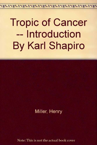 Tropic of Cancer 0394178971 Book Cover