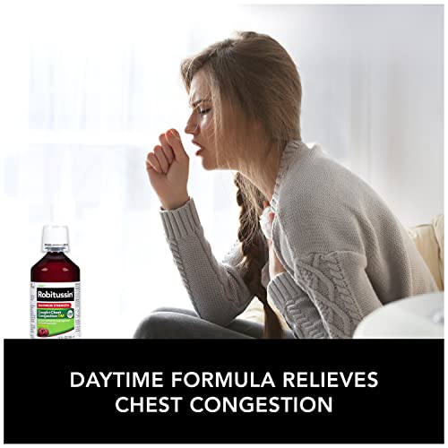 Robitussin Maximum Strength Cough + Chest Congestion Dm And Maximum Strength Nighttime Cough Dm, Cough Medicine For Adults, Berry Flavor - 4 Fl Oz Bottles (Pack Of 2) #TOP2