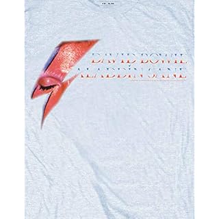 David Bowie Homme T Shirt Bleu Aladdin Sane Eye Flash Officiel - Les Beatles, Paul McCartney, John Lennon, RIngo Starr, George Harrison David Bowie Homme T Shirt Bleu Aladdin Sane Eye Flash Officiel – Image 3