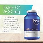 Sisu Ester-C 600mg 240 gélules, 24-hour Soutien immunitaire Vitamine C, moins acide, mieux absorbé & Retenus par rapport aux autres formes de vitamine C, 240 VC, Végétaux, non OGM, sans gluten, sans produits laitiers, sans soja