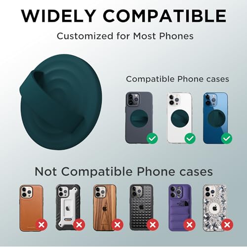 COFFKER Magnetic Phone Grip for MagSafe, Silicone Ring Grip, Dark Green by COFFKER - Used condition - Image 7