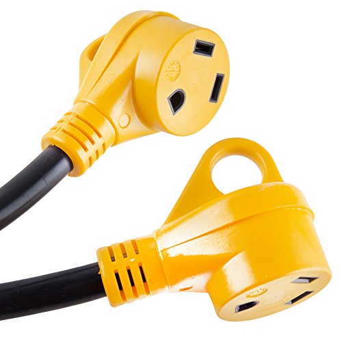 Proline Power RV Camper Y Adapter Cord with Handles - 50 Amp Male Plug to (2) 30 Amp RV Female Connectors