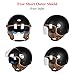 Quickool Open Face Motorcycle Helmets, DOT Approved 3/4 Moped Helmet Dual Visor Quick Release Buckle, Motorcycle Helmets for Adults, Vintage Helmets for Moped Scooter (Black,M)