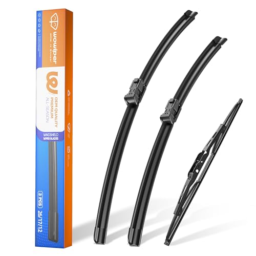 Image of 24 inch+17 inch Windshield Wiper Blades with 13 inch Rear Wiper Replacement for GMC Terrain /Chevy Equinox 2010 2011 2012 2013 2014 2015 2016 2017-OEM Quality All-Weather Top Lock Wipers(Set of 3)