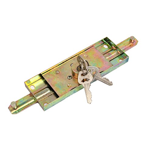 Sourcingmap 11-inch Length Vertical Keyway Rolling Shutter Roller Latch Door Lock Gold Tone - Image 3