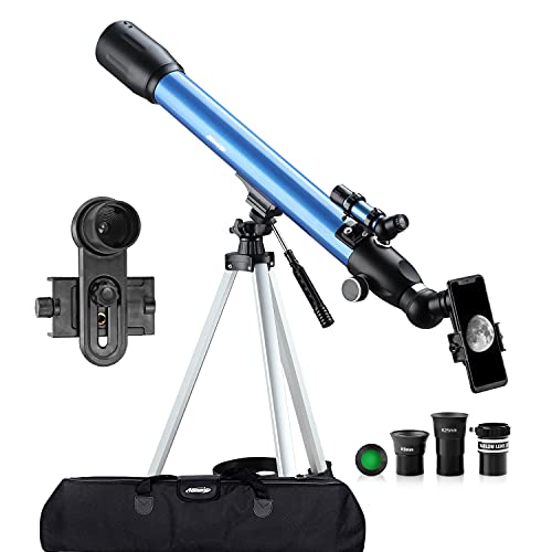 AOMEKIE Telescopes for Adults Kids 60mm Apterture 700mm 234X Magnification Refractor Telescope for Astronomy Beginners Travel Telescope with Phone Adapter 3X Barlow Lens and Tripod