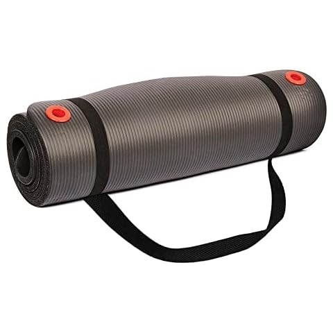 Body Sport® Personal Exercise Mat, Black, 1/2" x 24" x 56" – Workout Mat – Exercise Mat for Home Workouts – Fitness Mat for Exercise – Thick Foam Exercise Mat Cover