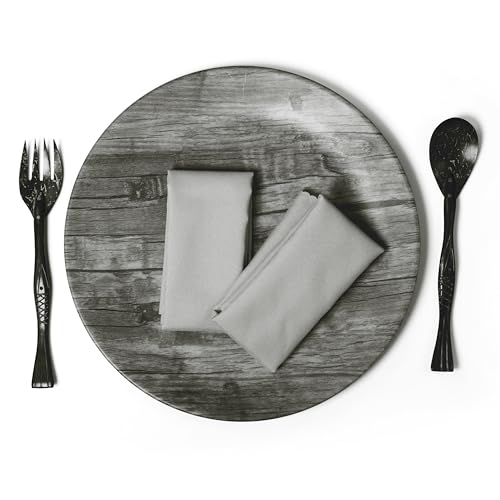 Servilletas de tela MDS pack 12 unidades 44x44 cm gris claro miniatura 2