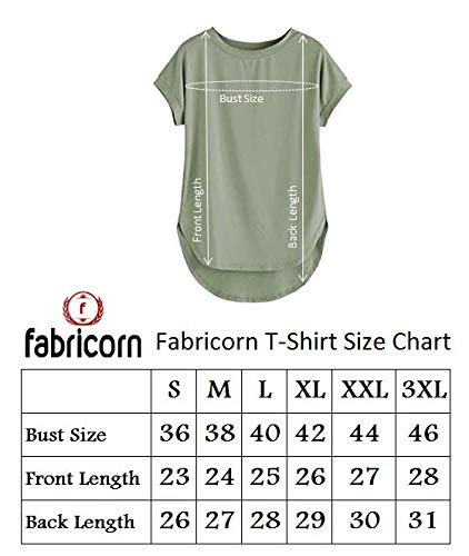 Image of Fabricorn Plain High Low Hem Cotton Tshirt for Women