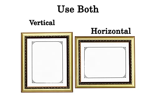 Image of Photo frame 10x14 Inch set of 2 Dark Golden Color flexiable Glass (acrylic) & synthetic wood customized Modern Collage Photo Frames for Wall Hanging