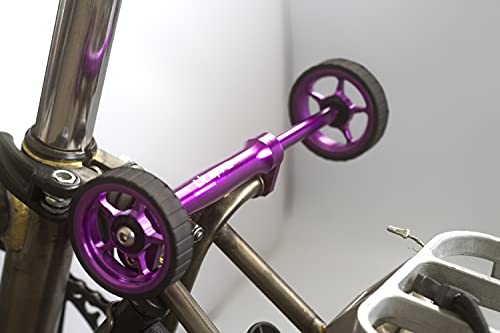 Easy Wheels Extender ver 2.0 For BROMPTON + 2 Wheels Improved Version PURPLE (Extender ONLY (No Wheels)) - Image 4