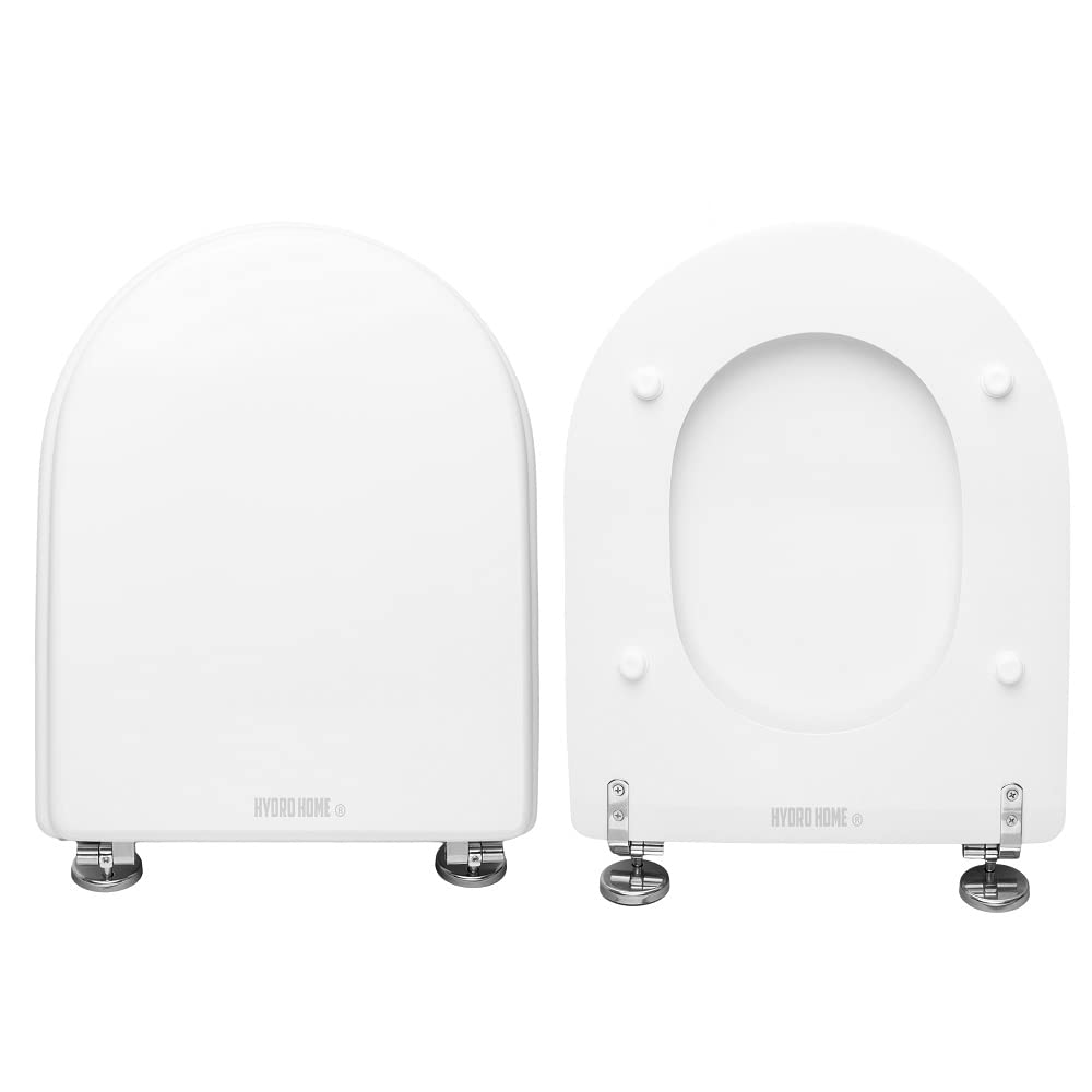 HYDRO HOME - Asiento de inodoro compatible con Starck 3 Duravit de madera recubierta de resina de poliéster blanco