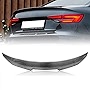 Rolling Gears Real Carbon Fiber Trunk Spoiler Wing Compatible with 2016-2023 Audi A4 S4 Sedan Spoiler B9 B9.5 (DN-Type)