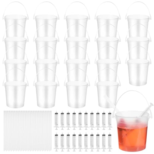 Homaisson 20 Sets Clear Rum Buckets