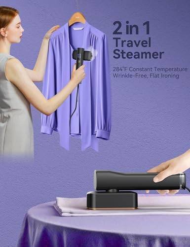 Steamer for Clothes,Sundu Portable 2 In 1Handheld Garment Steamer,15s Fast Heat-up,100ml Water Tank,Steamer Ironing Gloves,20 Minutes of Continuous Ironing Removes Wrinkle for Home,Office and Travel