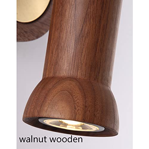 Apliques de pared de madera de nogal con estilo moderno y orientación ajustable 6