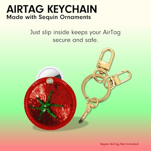 Image of Sonix Keychain Case Compatible with Apple AirTag (Tomato)