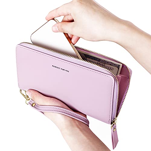 Image of GEEAD Custom Design Wristlet Wallets for Women PU Leather RFID Blocking Wallet