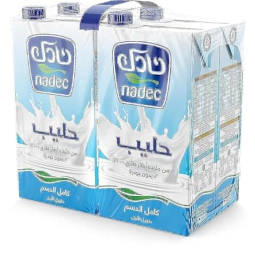 Nadec UHT Whole Milk, 4 x 1 Ltr