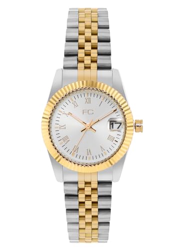 Image of French Connection Stainless Steel Spring-Summer 2023 Analog Silver Dial Women's Watch-Fcn00085F, Band Gold