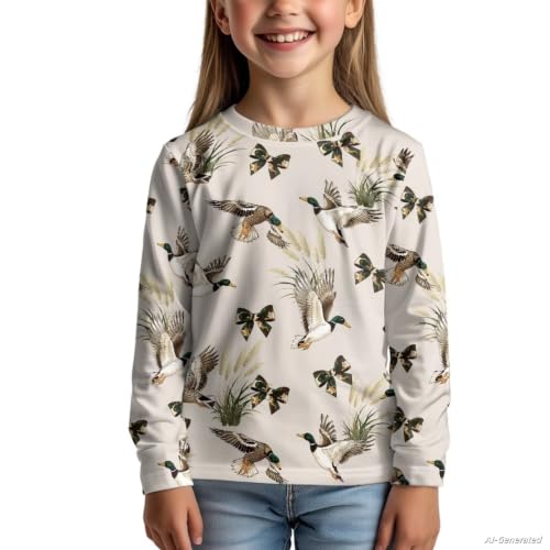 Image of Renewold Boys Girls Tees Kids T-Shirt Long Sleeve Crewneck T Shirts Casual Athletic Tops Clothing for Home School Travel