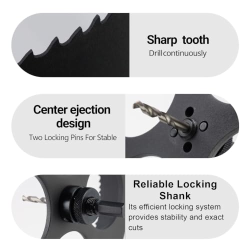Image of Hole Saw 8-inch Metal Hole Saw Kit Set Bi-Metal Hole Cutter Drill Bit