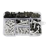 Vis de carénage Boulons De Carénage De Moto pour Suzuki Bandit 1200 GSF 1200 1200S 1200Z Limited Bandit 1250S GSF 1250S 1250SA Bandit 600 GSF600S Vis de Boulon de Moto(Argent)