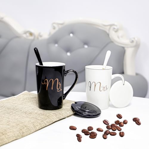 Mrandmrsgiftsengagementanniversaryweddinggiftsforcouplenewlywedscouplemugsset14ozchristmasvalentinesbridalshowerpresentsforbridehimhertype1 Urban Country Home Decor Mr and mrs gifts engagement anniversary wedding gifts for couple newlyweds couple mugs set 14oz christmas valentines bridal shower presents for bride him her type 1 urban country home decor