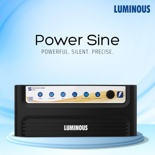 Image of Luminous Power Sine Black 1100 Sine Wave Inverter for Home,Office & Shops | 900VA Inverter | Reliable Power Backup | High Performance | Easy Installation | 36 Months Warranty