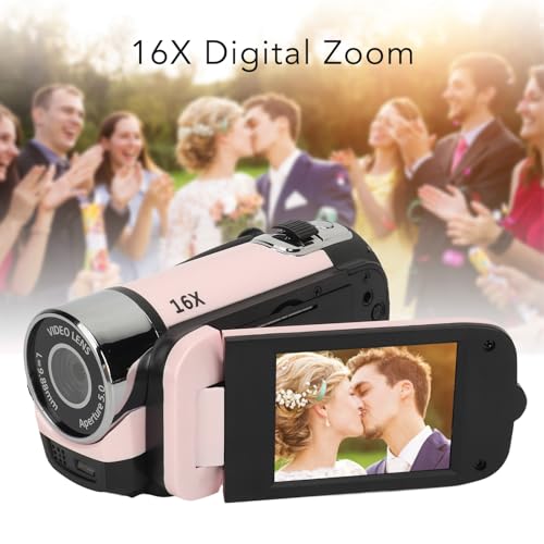 Dpofirs 1080P HD Digital Camera, 16X Zoom Vlogging Video Camera Camcorder with 2.4 Inch Rotatable Screen for Photography, Portable 16MP Selfie Camera with Fill Light for Travel Recording - Image 4