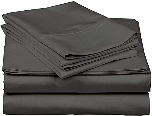 1000 TC 100% Egyptian Cotton 3 Piece Bed Sheet (1 Flat Sheet & 2 Pillowcase) Hotel Luxury Bed Sheets - Extra Soft Easy Fit - Breathable & Cooling Sheets Double Size Dark Gray Solid (B09NYLY15W) Amazon Price History, Amazon Price Tracker