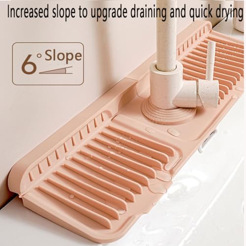 Silikon-Wasserhahn-Matte für Küche und Badezimmer, Spritzschutz, Tropffänger, Waschbecken-Arbeitsplattenschutz, wasserdicht, leicht zu reinigen, rutschfest, langlebig, unverzichtbar für den