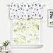 DriftAway Dandelion Floral Botanical Lined Thermal Insulated Window Curtain Valance Rod Pocket 52 Inch by 18 Inch Plus 2 Inch Header Gray 1 Pack