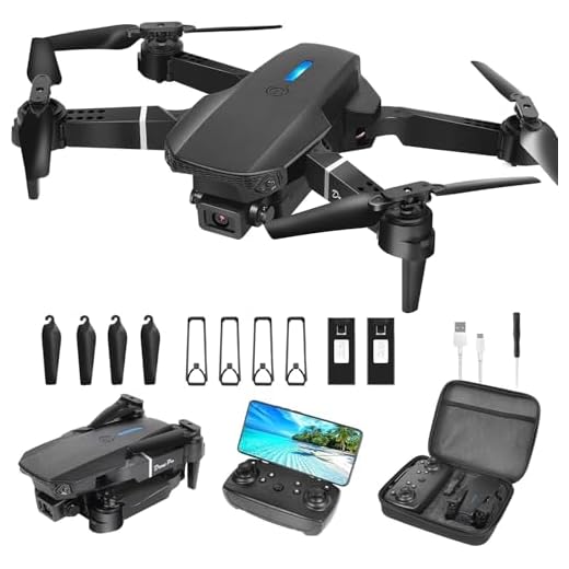 Drone with Camera 1080P HD,FPV Foldable Mini Drone for Adults（Black)